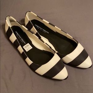 Christian Siriano Size 12 Flat Stripe Loafer